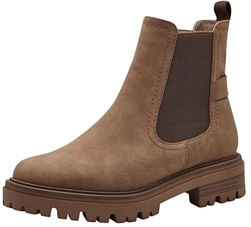 Tamaris Damskie kozaki Chelsea 1-25418-41, camel, 36 EU, piaskowy, 36 EU