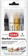 Długopisy - Marker akrylowy 4 kolory - TOMA - miniaturka - grafika 1