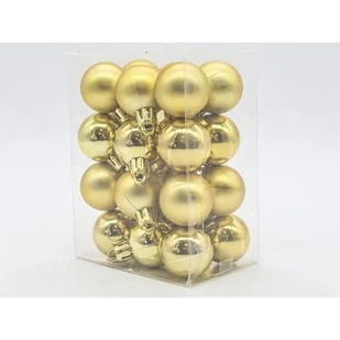 Bombka plastikowa 3 cm 24 sztuki złoty - Bombki - miniaturka - grafika 1