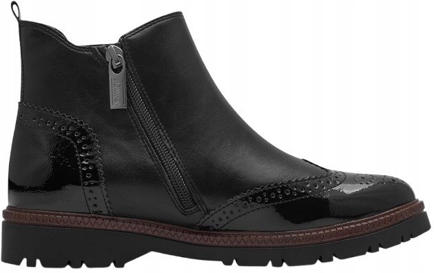 S.OLIVER CZARNE BOTKI DAMSKIE Z ZAMKIEM CASUAL 41 JŁA