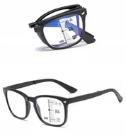 Okulary korekcyjne, oprawki, szkła - Składane okulary do czytania progresywne +3 - miniaturka - grafika 1