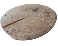 Dekoracje domu - Plaster drewna Dąb bez kory OLEJOWANY szlifowany 20-25 cm / 3 cm z pęknięciem - miniaturka - grafika 1