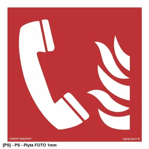 SIGNPROJECT BF006 - Telefon bezpieczeństwa 350x350 - Tablice BHP - miniaturka - grafika 1