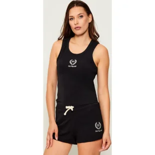 Karl Lagerfeld Top hotel karl crest Slim Fit - Koszulki i topy damskie - miniaturka - grafika 1