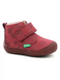 Buty dla dziewczynek - Kickers Skórzane sneakersy "Sabio" w kolorze bordowym - grafika 1