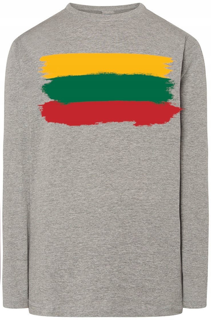 Litwa Męska Modna Flaga Longsleeve Rozm.M