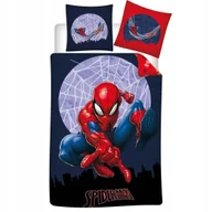 Pościel dla dzieci - Pościel Spiderman pająk superbohater 140x200 dziecięca bawełniana czarna - miniaturka - grafika 1