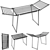 Suszarki na ubrania - Suszarka na pranie GOCKOWIAK Adeline 100 x 180 cm Czarny - miniaturka - grafika 1