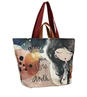 Torebki damskie - Torba shopper duża tekstylna na zakupy plażowa Anekke - miniaturka - grafika 1