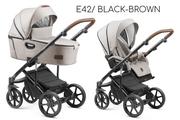 Wózki dziecięce - JEDO TAMEL 2W1 E42/ Black-Brown - miniaturka - grafika 1