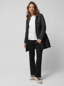 Kurtki damskie - Damski płaszcz puchowy pikowany Outhorn OTHAW23TDJAF287 - czarny - miniaturka - grafika 1