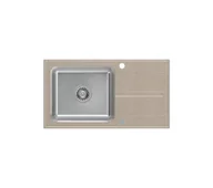 Zlewozmywaki - Quadron FUS_R7843BE Ralph 111 Fusion river sand - beżowy - granitowy - wpuszczany - ociekacz - miniaturka - grafika 1