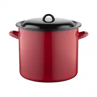 Garnki - Garnek emaliowany gładki czerwony z/p 28cm 15l kod: 000-GAR-2/28 - miniaturka - grafika 1