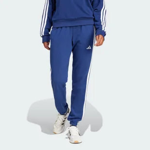 Spodnie Essentials 3-Stripes French Terry Cuffed - Spodnie sportowe damskie - miniaturka - grafika 1