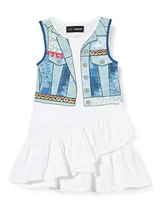 Desigual Vest_cuautitlá sukienka, Biały (1000 Biały), 6 lat, Biały (biały 1000), 150 - Sukienki - miniaturka - grafika 1