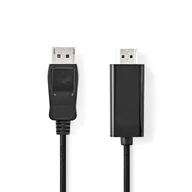 Adaptery i przejściówki - Nedis CCGL37100BK30 adapter kablowy 3 m HDMI Typu A (Standard) DisplayPort Czarny - miniaturka - grafika 1