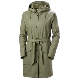Helly Hansen Damski płaszcz przeciwdeszczowy W Kirkwall II, zielony, XL - Płaszcze damskie - miniaturka - grafika 1