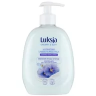 Mydła - LUKSJA Creamy & Soft Kremowe mydło w płynie Len i Mleczko ryżowe, 500ml - miniaturka - grafika 1