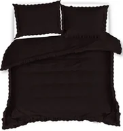 Pościel - Pościel Z Falbaną 200X220 Brązowa 2590 - miniaturka - grafika 1