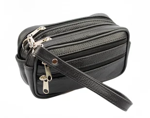 Saszetka Męska Skórzana Mała MAGRE (PL) PIOTR II Skóra Naturalna 17 x 10 x 7,5 [cm] - Nerki - miniaturka - grafika 3