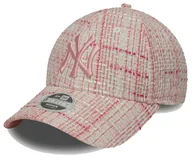 Czapki damskie - Czapka z daszkiem NEW ERA NYY Womens Tweed 9FORTY różowa - miniaturka - grafika 1
