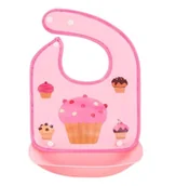 Śliniaki i fartuszki - Bocioland Śliniak z kieszonką różowy 6O40DR 6O40DR SAM  One size - miniaturka - grafika 1