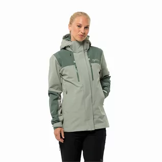 Kurtki damskie - Damska kurtka przeciwdeszczowa Jack Wolfskin JASPER 2L JKT W mint leaf - S - grafika 1