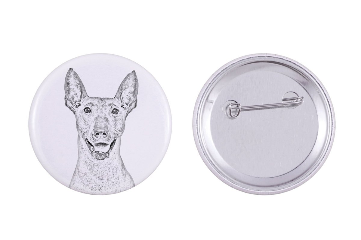 Nagi pies meksykański, Bezwłosy pies Azteków, Xoloitzquintle - przypinka z twoim psem, dodaj własne foto, marka Art-Dog