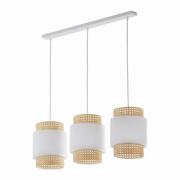 Lampy sufitowe - TK Lighting Listwa wisząca nowoczesna BOHO White 3pł. ratan Wysyłka za 0 zł 6531 - miniaturka - grafika 1