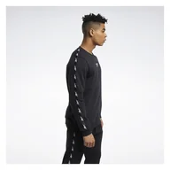 Bluzy męskie - Męska Bluza REEBOK TE TAPE CREW GQ4209 – Czarny - miniaturka - grafika 1
