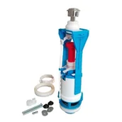 Zawory i kraniki - Zawór spustowy z funkcją Stop chrom,  uszczelka pod zbiornik i śruby mocujące - miniaturka - grafika 1