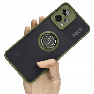 Bizon Etui Case Hybrid Ring do Xiaomi POCO X5, jasnozielone - Etui i futerały do telefonów - miniaturka - grafika 1