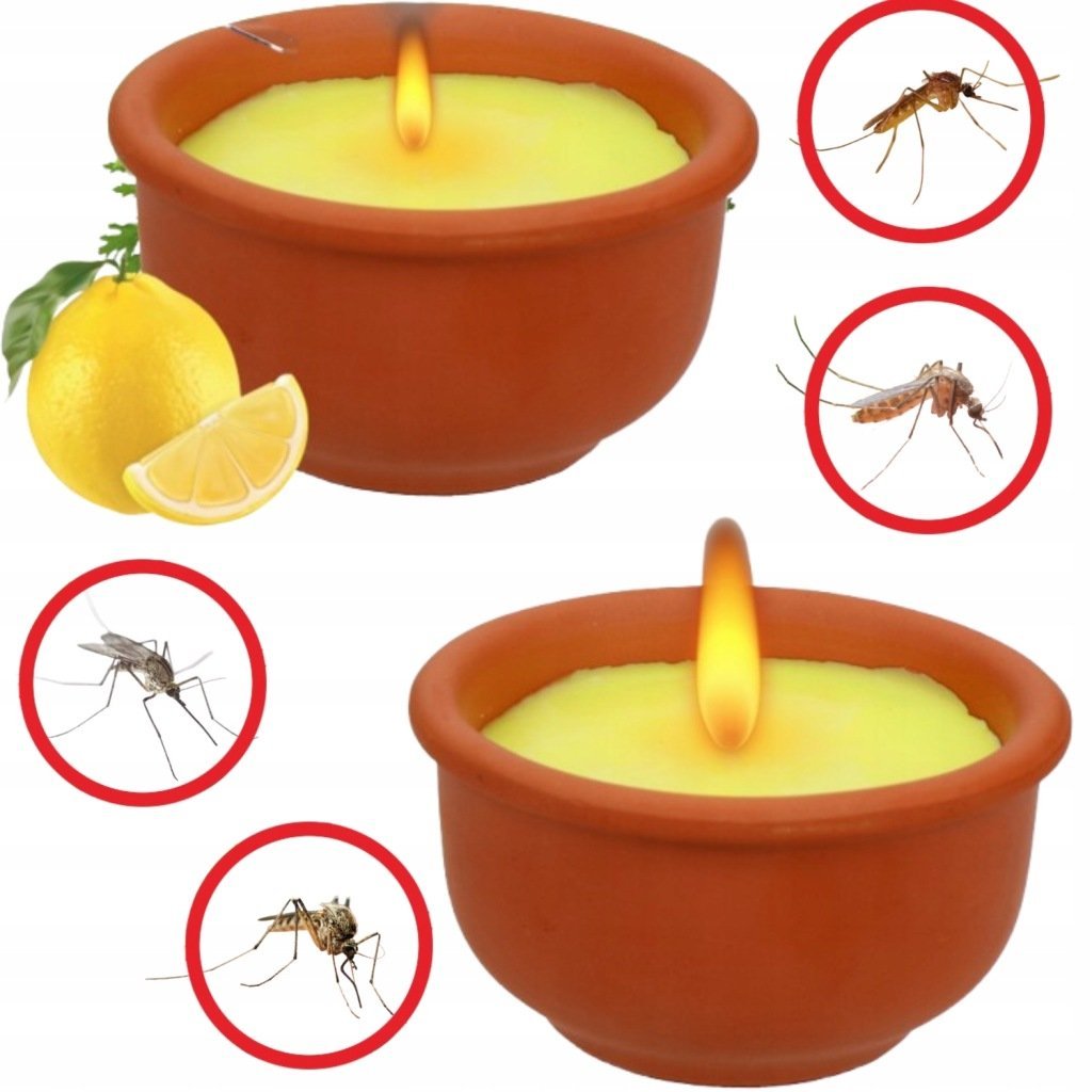 ŚWIECA ZAPACHOWA O ZAPACHU ŚWIEŻYCH CYTRYN NO PEST TERRACOTTA CITRONELLA