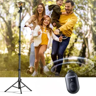Selfie stick Ugreen LP680 ze stojakiem i pilotem Bluetooth 1.8m - czarny - Selfie stick - miniaturka - grafika 8