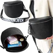 Nerki - TOREBKA Nerka Czarna Pasek Ramię Napisy Kuferek - miniaturka - grafika 1