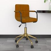 Krzesła - vidaXL Obrotowe krzesła stołowe 4 szt. brązowe obite aksamitem 3088262 - miniaturka - grafika 1
