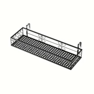 Inne - TEMU Czarny metalowy stojak na balkon z balustradą - 80cm x 25cm x 12cm, powłoka proszkowa, prostokątna wisząca na sukulenty i małe rośliny, bez - miniaturka - grafika 1