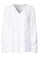 Bluzki damskie - Street One Damska tunika bluzka, biały, 36 - miniaturka - grafika 1
