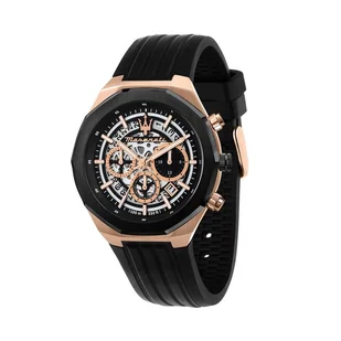 Zegarek Zegarek Maserati Stile R8871642003 Czarny - Zegarki męskie - miniaturka - grafika 1