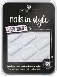 Zestaw sztucznych paznokci Essence Cosmetics Nails In Style Uñas Artificiales 11-Sheer Whites 12 U (4059729348456) - Sztuczne paznokcie i akcesoria - miniaturka - grafika 1
