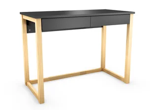 Biurko młodzieżowe do nauki czarne - Roler 3X 50x100 - Biurka dla dzieci - miniaturka - grafika 1