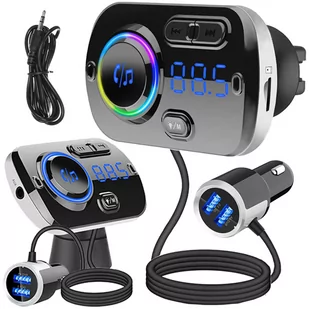 Transmiter Samochodowy FM Bluetooth + Ładowarka ISO TRADE - Transmitery FM - miniaturka - grafika 1