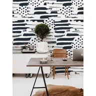 Tapety - Tapeta flizelinowa Czarne paski 208x146 cm + klej - miniaturka - grafika 1