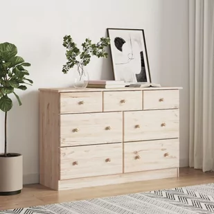 vidaXL Komoda ALTA, 112x35x73 cm, drewno sosnowe - Komody - miniaturka - grafika 1