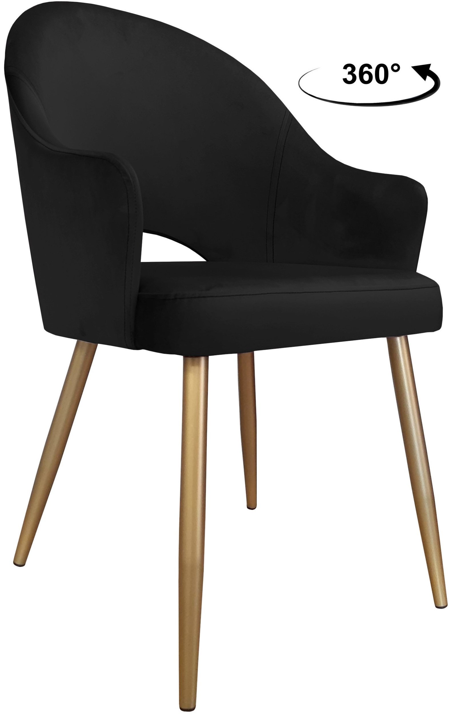 Krzesło obrotowe Velvet podstawa złota MG19