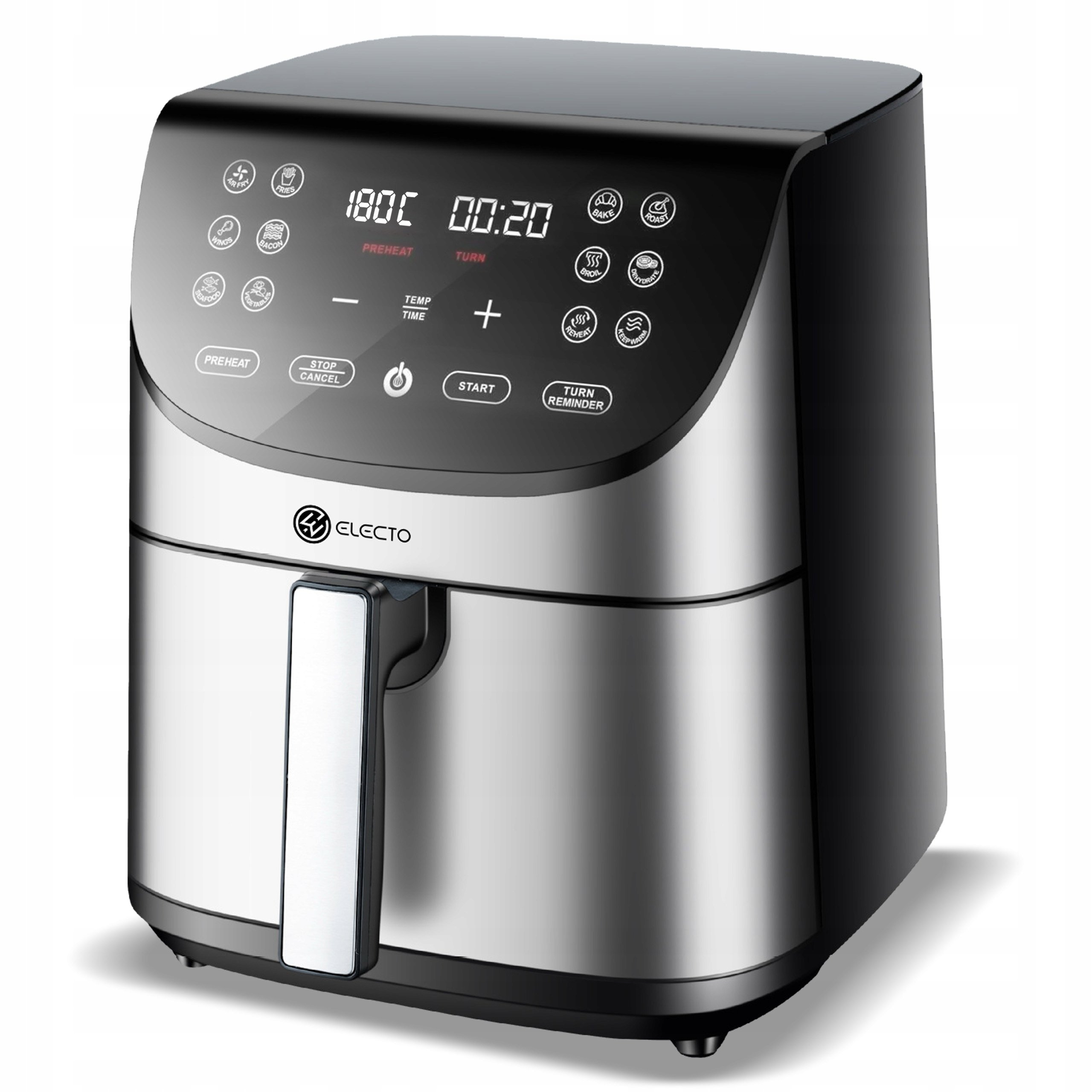 Frytkownica Beztłuszczowa Air Fryer Frytownica Duża 8L 1800W Duża Misa XL