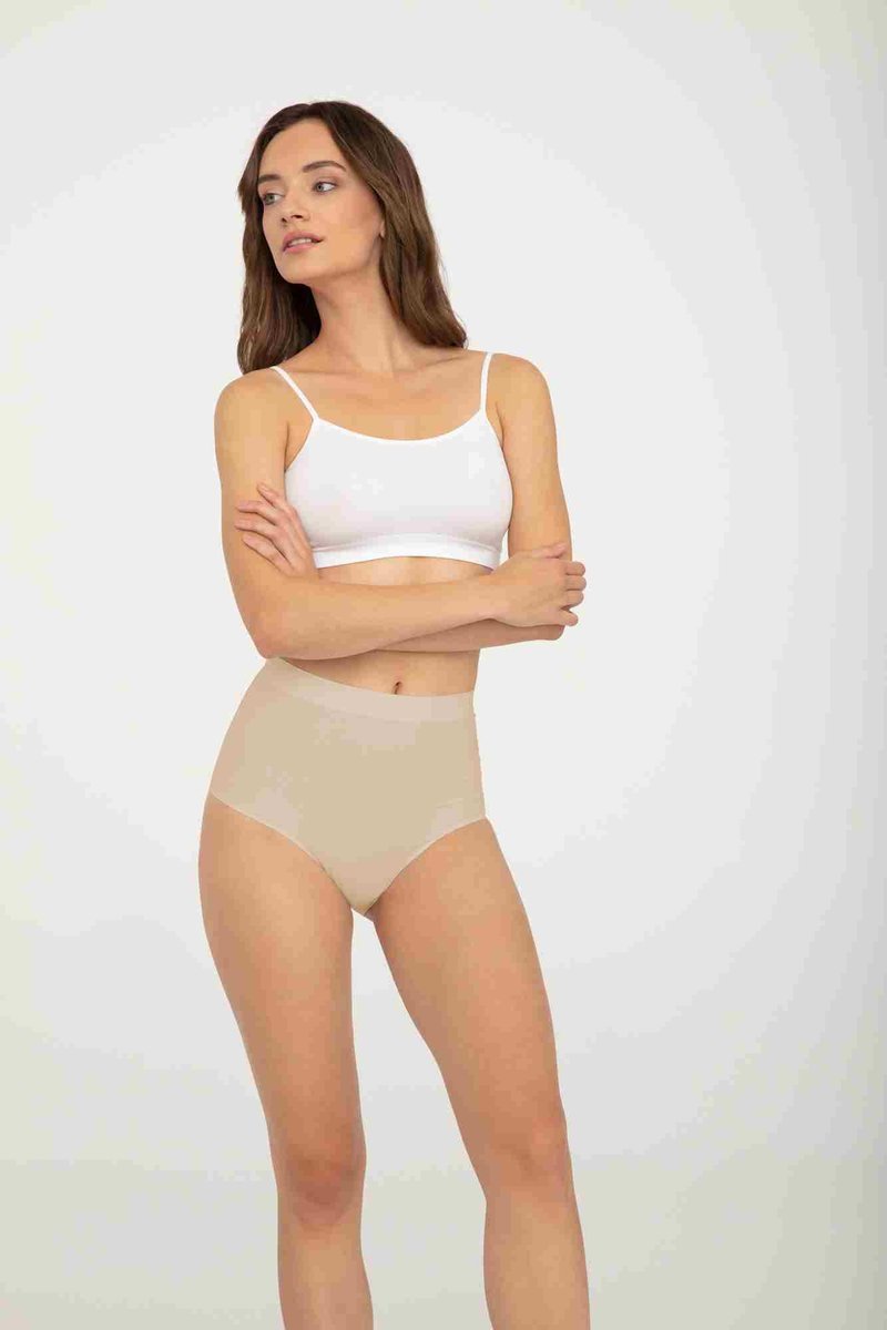 Majtki z podwyższonym stanem, beżowe, Gatta