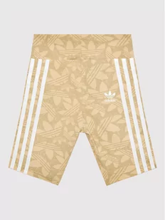 Adidas Szorty rowerowe Cycling HC7068 Beżowy Slim Fit - Spodnie sportowe damskie - miniaturka - grafika 1