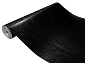 Tapety - Folia klejowa drewnopodobna na metry samoprzylepna okleina meblowa imitacja drewna 100x45 cm Czarne - miniaturka - grafika 1