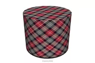 Pufy i podnóżki - Pufa w czerwoną kratę RASIL - miniaturka - grafika 1